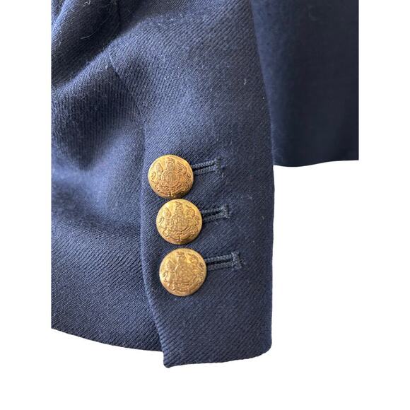 J. Crew Schoolboy Blazer Navy Wool Gold Buttons Size 2 Preppy Classic Office - Picture 3 of 10